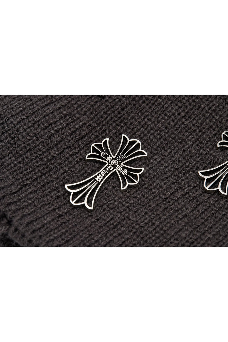 Acupuncture Beanie Cross Over Grey