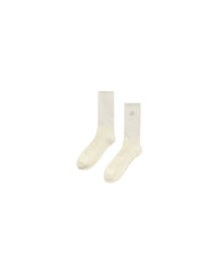 New Amsterdam Embroidered Socks White