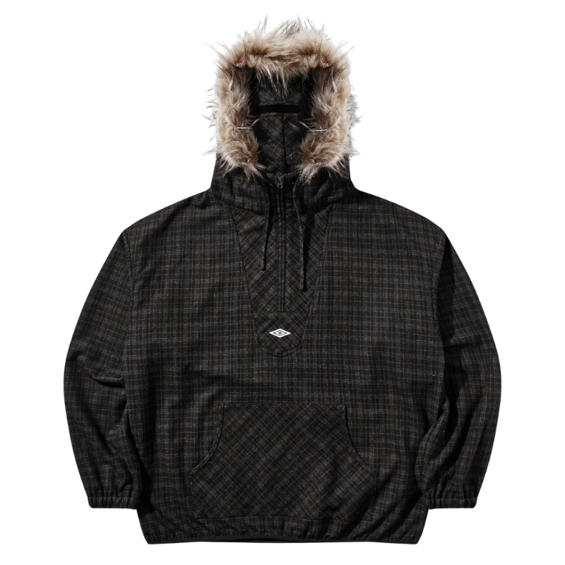 Umbro Flannel Fur Anorak Dark Brown