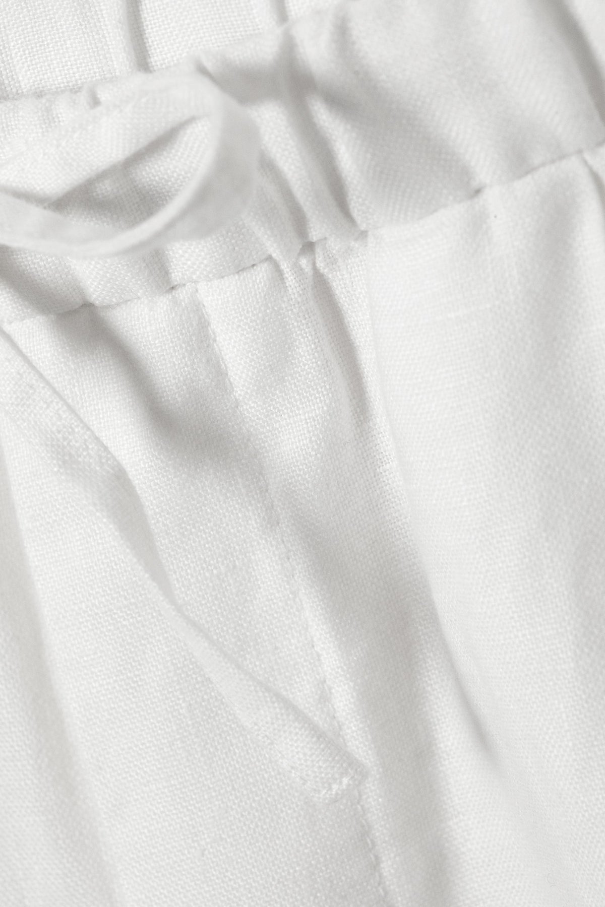 Weekday Loose Fit Linen Trousers White