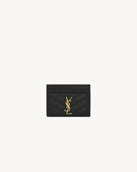 Saint Laurent Porta Carte CASSANDRE CASSANDRE MATELASSÉ  Pelle Groffata Black
