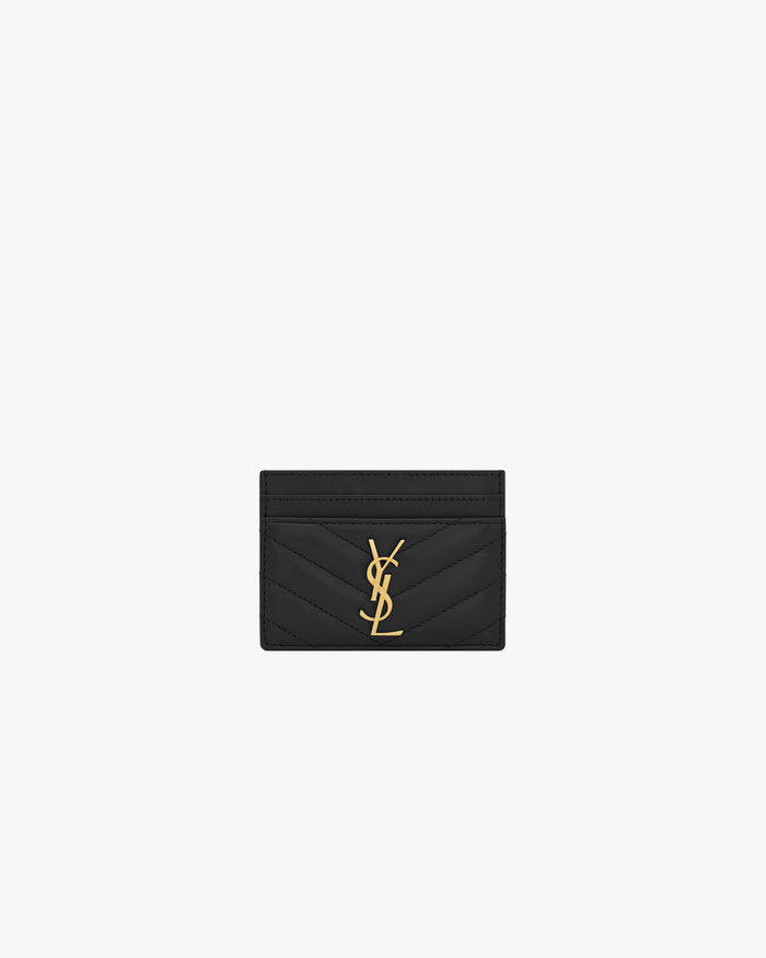Saint Laurent Porta Carte CASSANDRE CASSANDRE MATELASSÉ  Pelle Groffata Black