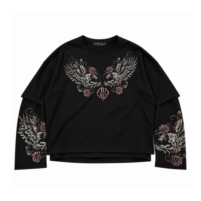 Himes Eagle Double Longsleeve Black