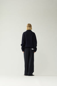 New Amsterdam Knitted Half Zip Navy