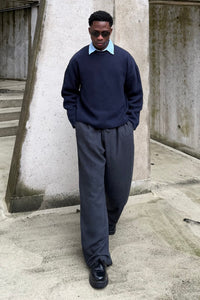 Weekday Loose Fit Linen Trousers Black