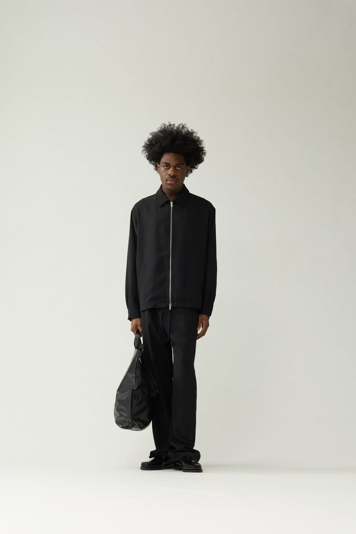 New Amsterdam Zip Up Shirt Black