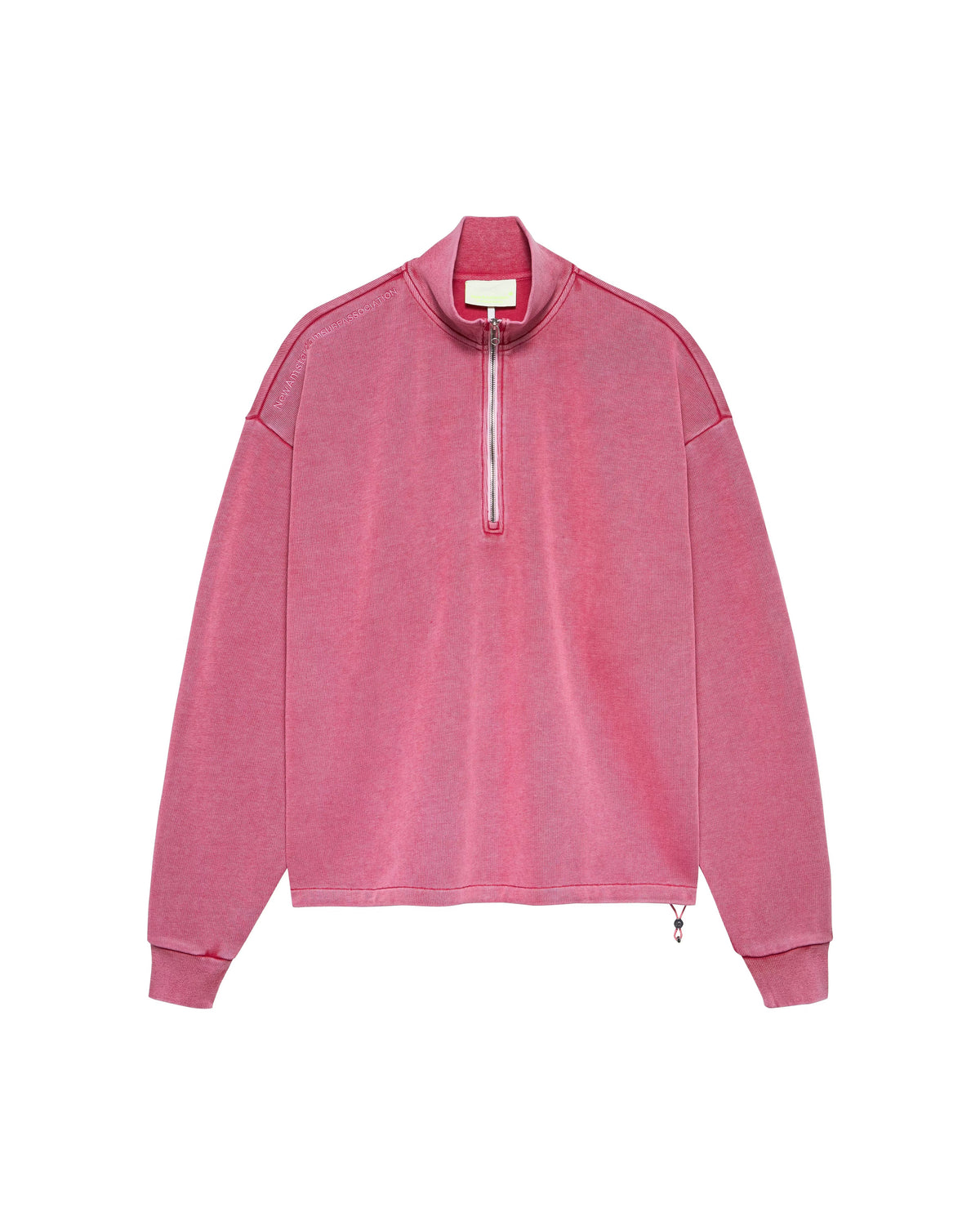 New Amsterdam Plated Half-Zip Washed Pink