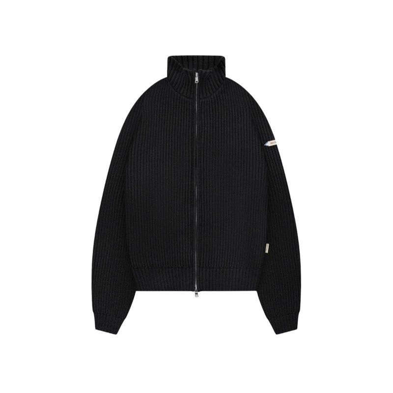 L'atelier Line Knit Zipper | Black