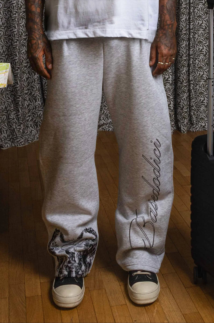 Basedodici "WORLD TOUR" Al Pacino Sweatpant Ash Grey