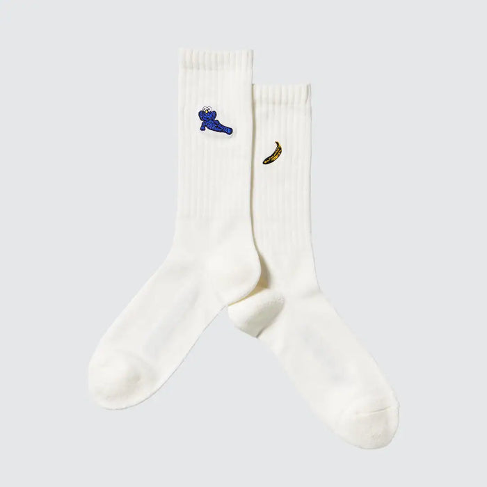 KAWS x Uniqlo Warhol UT Socks White