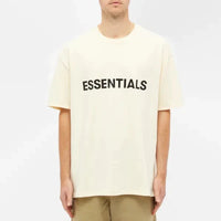 Fear of God Essentials Tshirt 3D Silicon Logo Cream