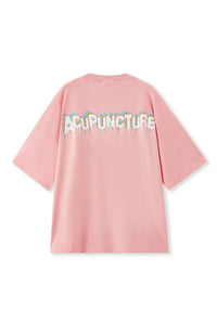 Acupuncture Inverted Emblem Tshirt Baby Pink