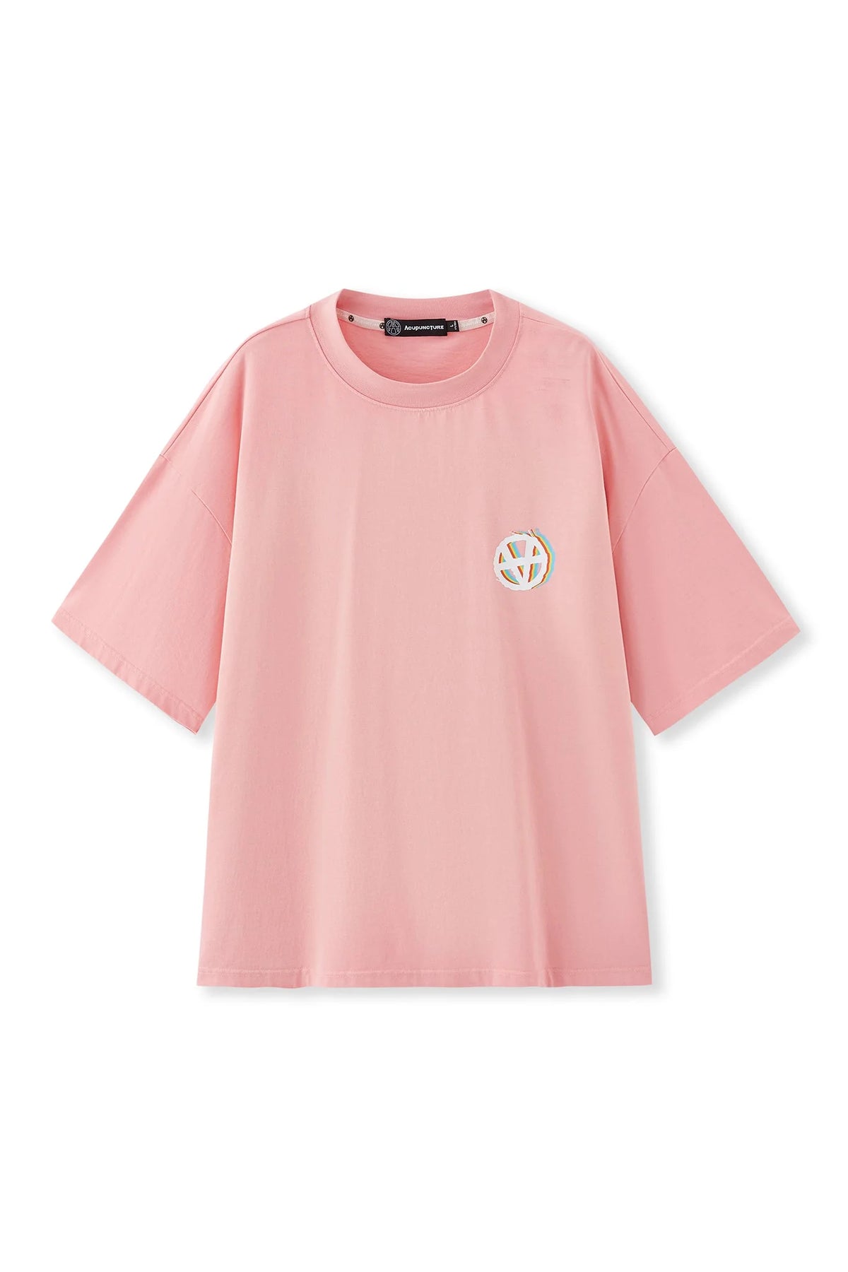 Acupuncture Inverted Emblem Tshirt Baby Pink