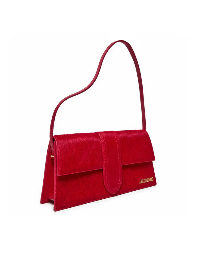 Jacquemus Le Bambino Long Shoulder Leopard Red