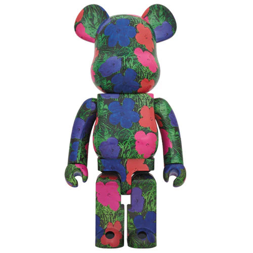 Bearbrick 1000% Andy Warhol Flowers