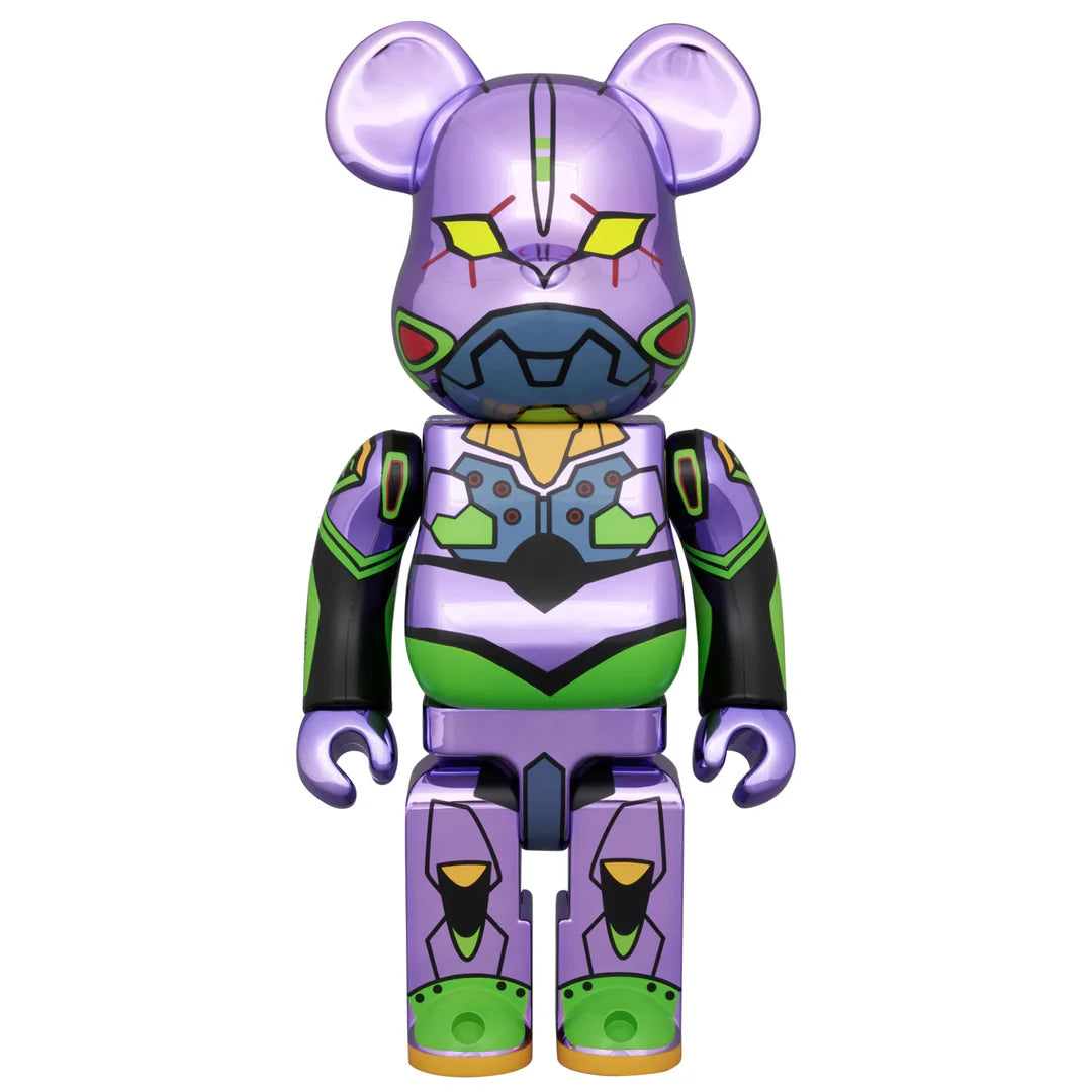 Bearbrick 100% 400% Evangelion Unit-01 Chrome