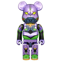 Bearbrick 100% 400% Evangelion Unit-01 Chrome