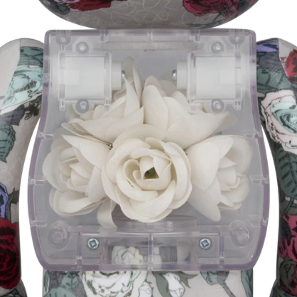 BEARBRICK 400% Flora Roses Glow in the Dark