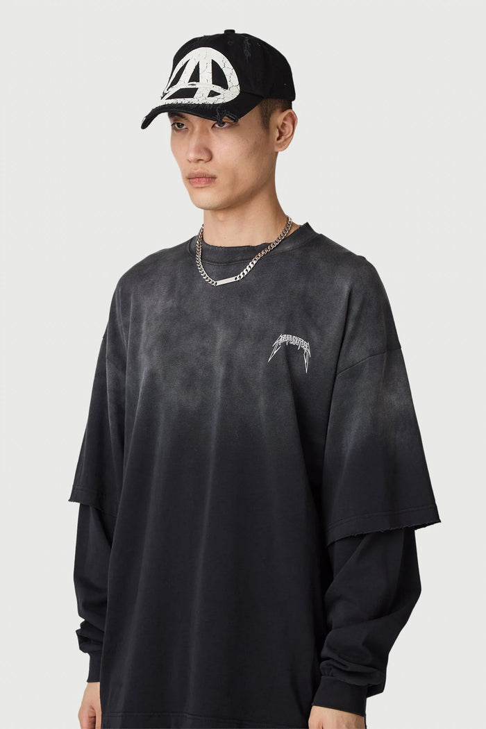 Acupuncture Metal Longsleeve Washed Black