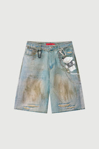 Acupunture Ocean Front Shorts Denim Blue