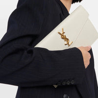 Saint Laurent Pochette Uptown Grain de Poudre Embossed Leather