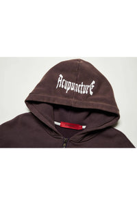 Acupuncture Punker Hoodie Zip Red