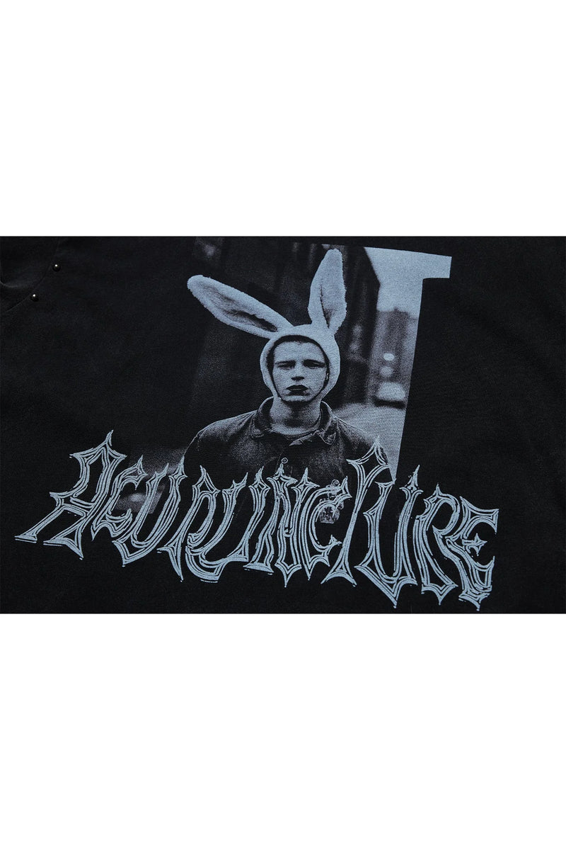 Acupuncture Rabbit Tshirt Black