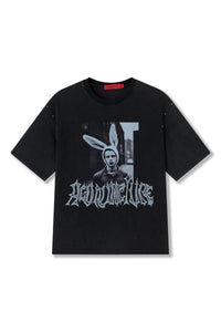 Acupuncture Rabbit Tshirt Black