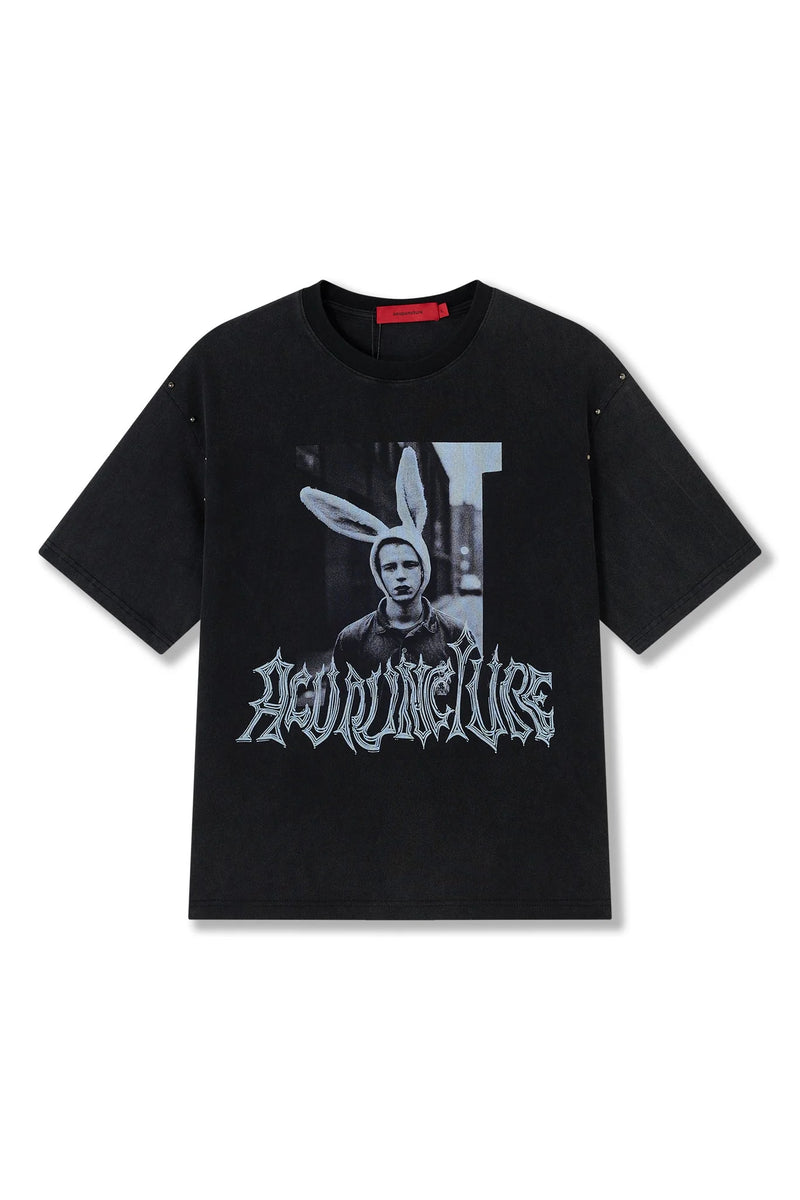 Acupuncture Rabbit Tshirt Black