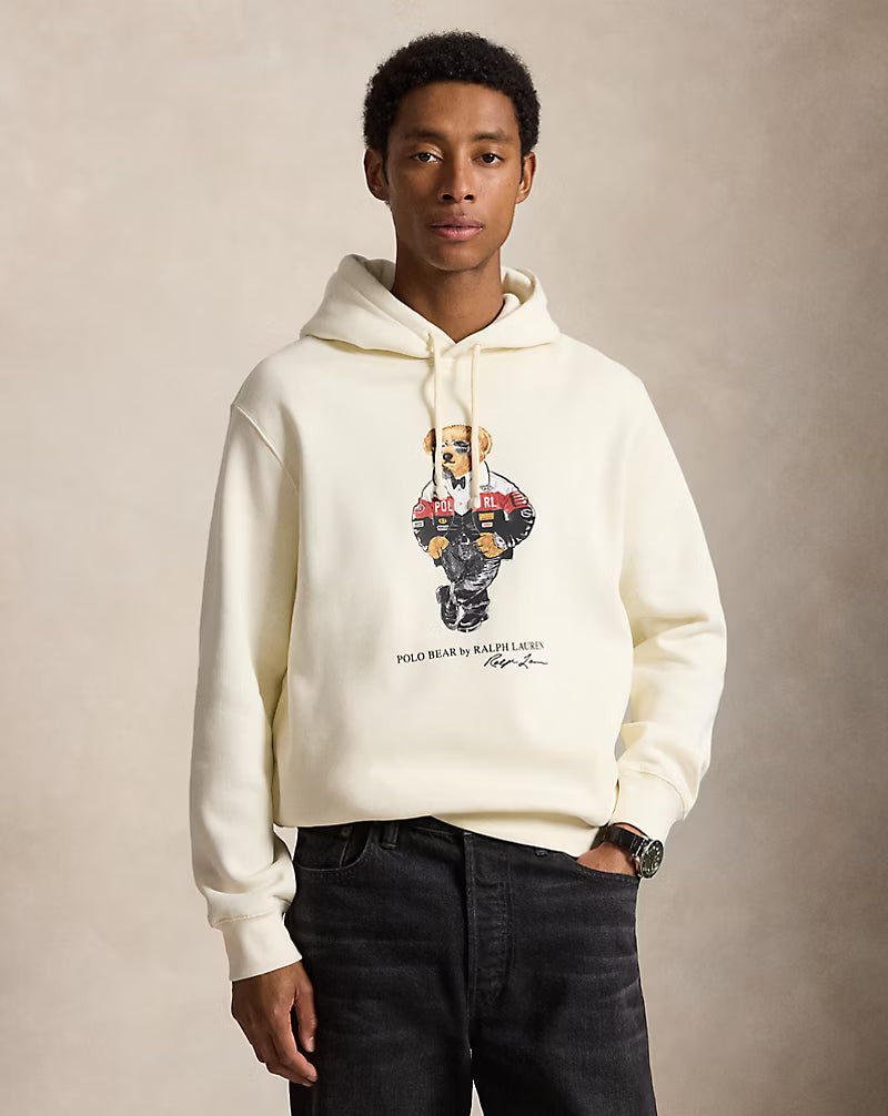 Hoodie Fleece Creamy Bear Parchment | Cream