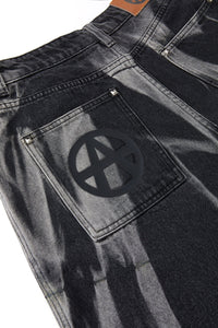 Acupuncture Shades Denim Shorts Dark Blue