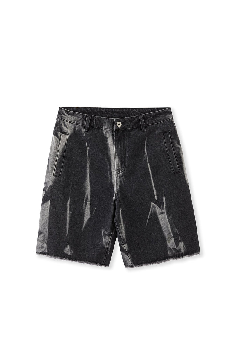 Acupuncture Shades Denim Shorts Dark Blue