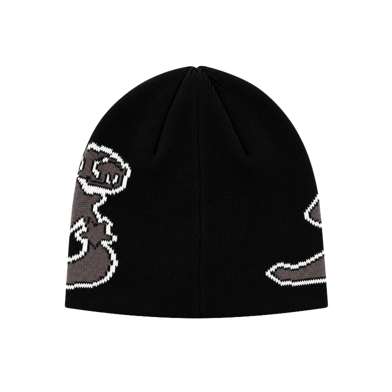 Beanie Logo Black Grey