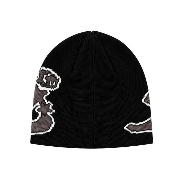 Beanie Logo Black Grey