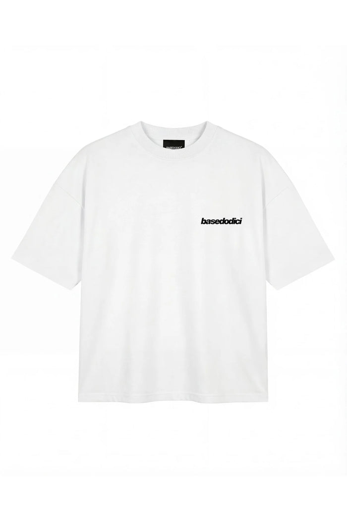 Basedodici Tshirt Back12 White Strass