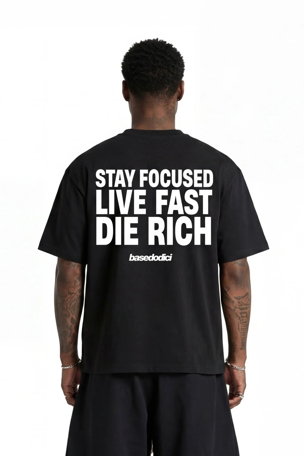 Basedodici Tshirt "Stay Focus" Black