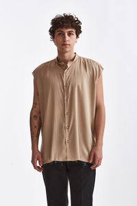 Marsem Camel Sleeveless Shirt 