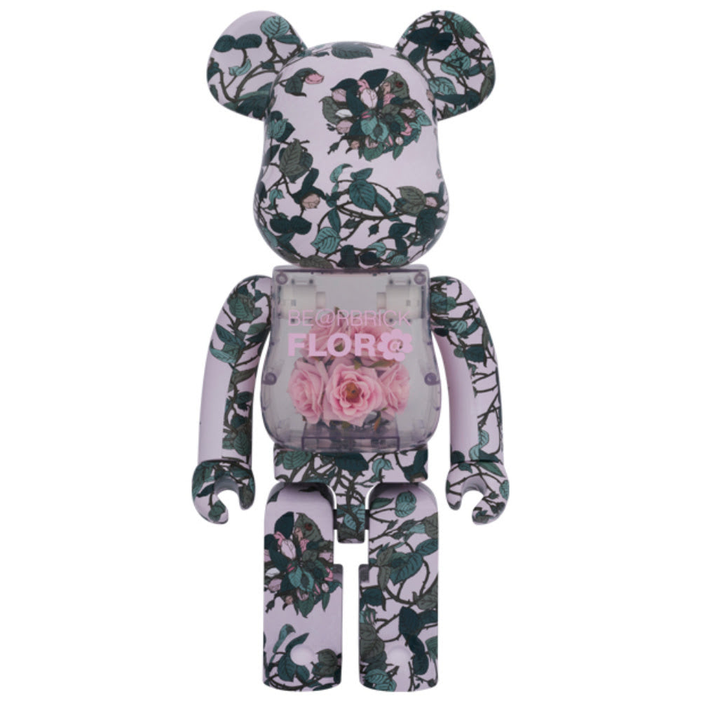 Bearbrick 1000% Flora Pink Roses