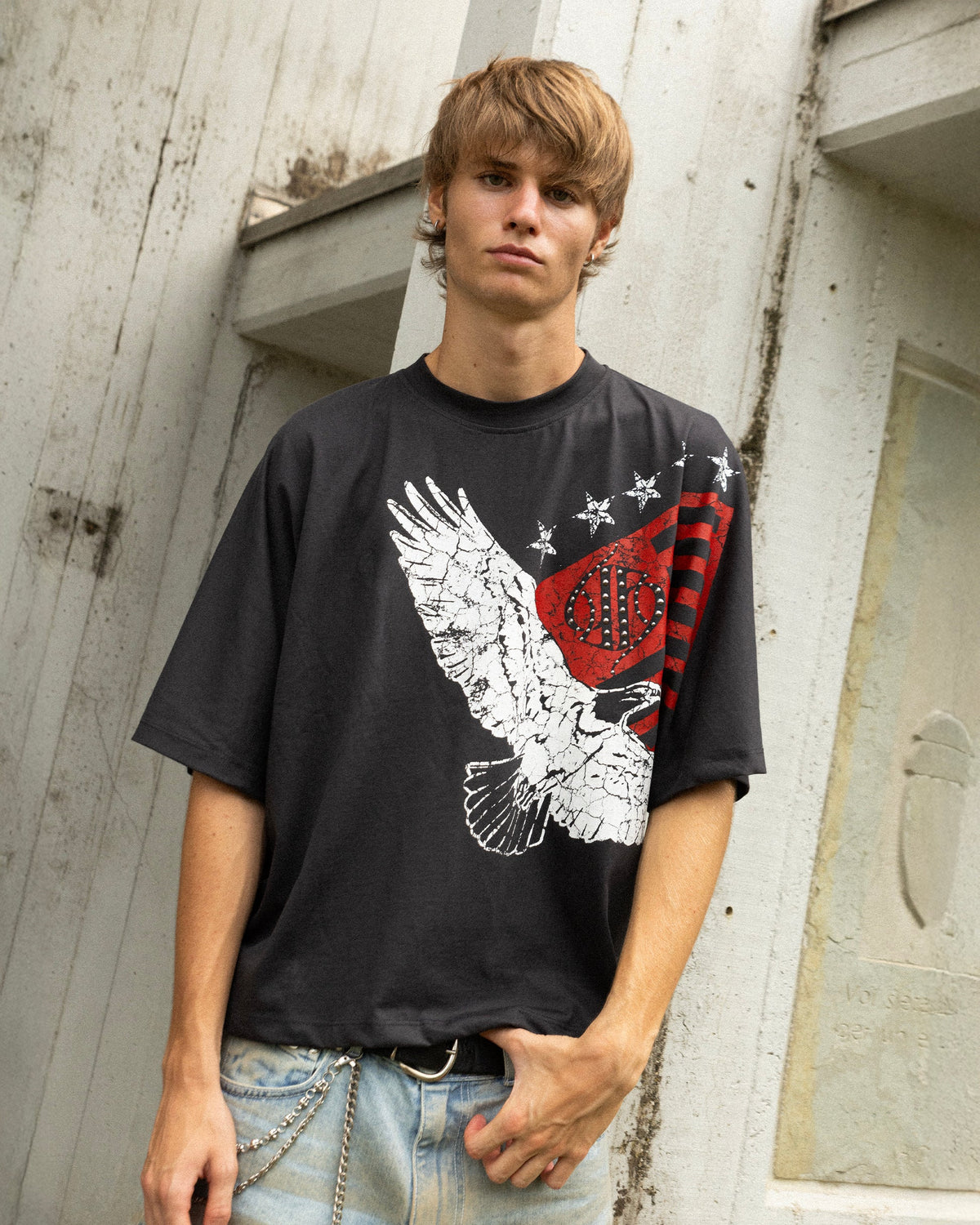 Himes Bandiera Tee Washed Black