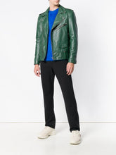 Load image into Gallery viewer, Paura Sara Leather Biker Green