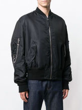 Load image into Gallery viewer, Paura Floris Bomber Black