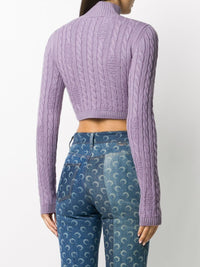 GCDS Woman Cable-knit Cropped Jumper 