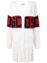 Load image into Gallery viewer, GCDS Woman Logo Sweater Cardigan Dress White