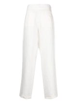 Family First Linen Straight Leg Pant White