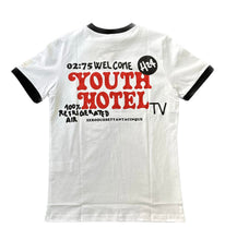Load image into Gallery viewer, 0275 Tshirt Youth Hotel White Black