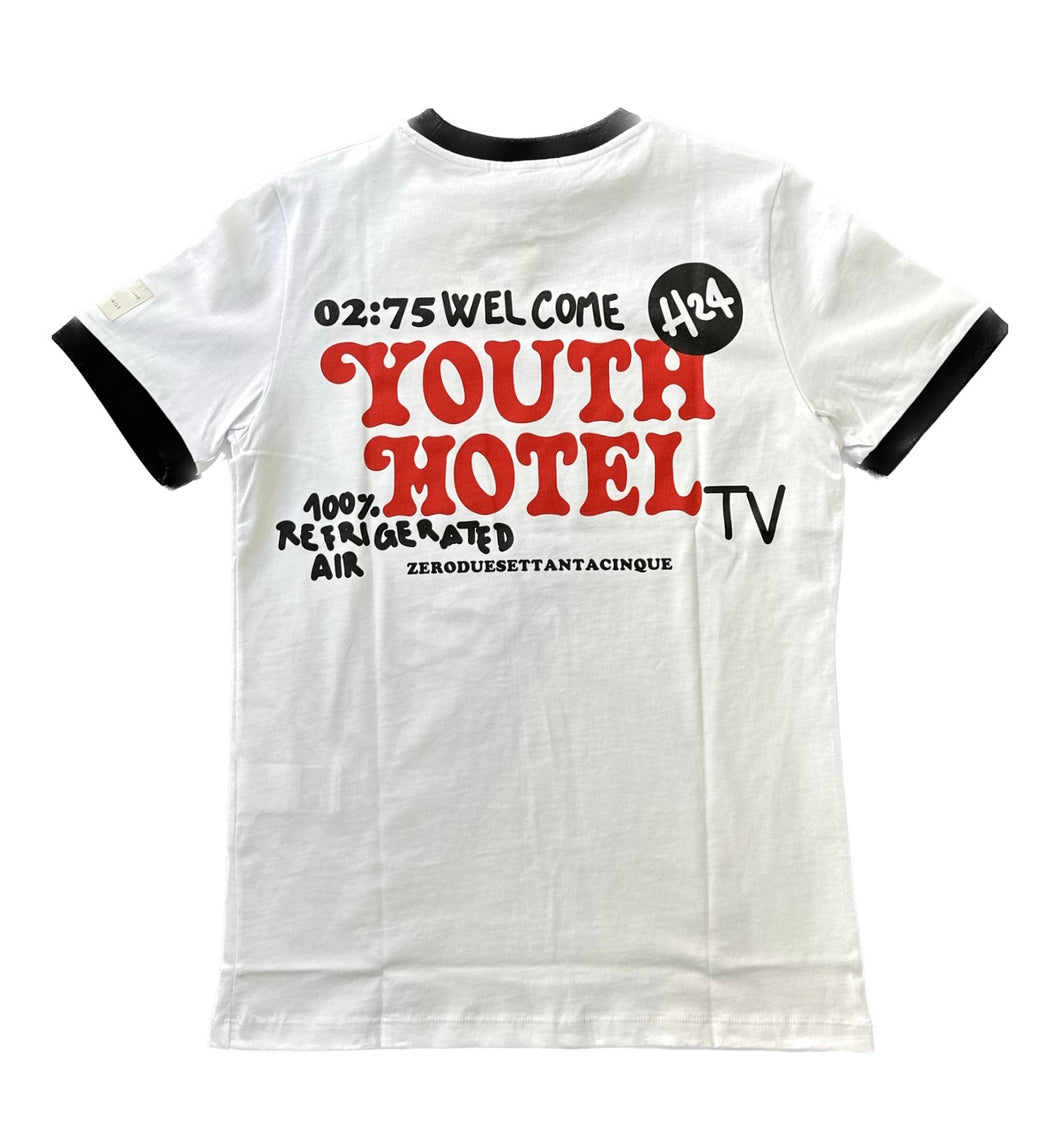 0275 Tshirt Youth Hotel White Black