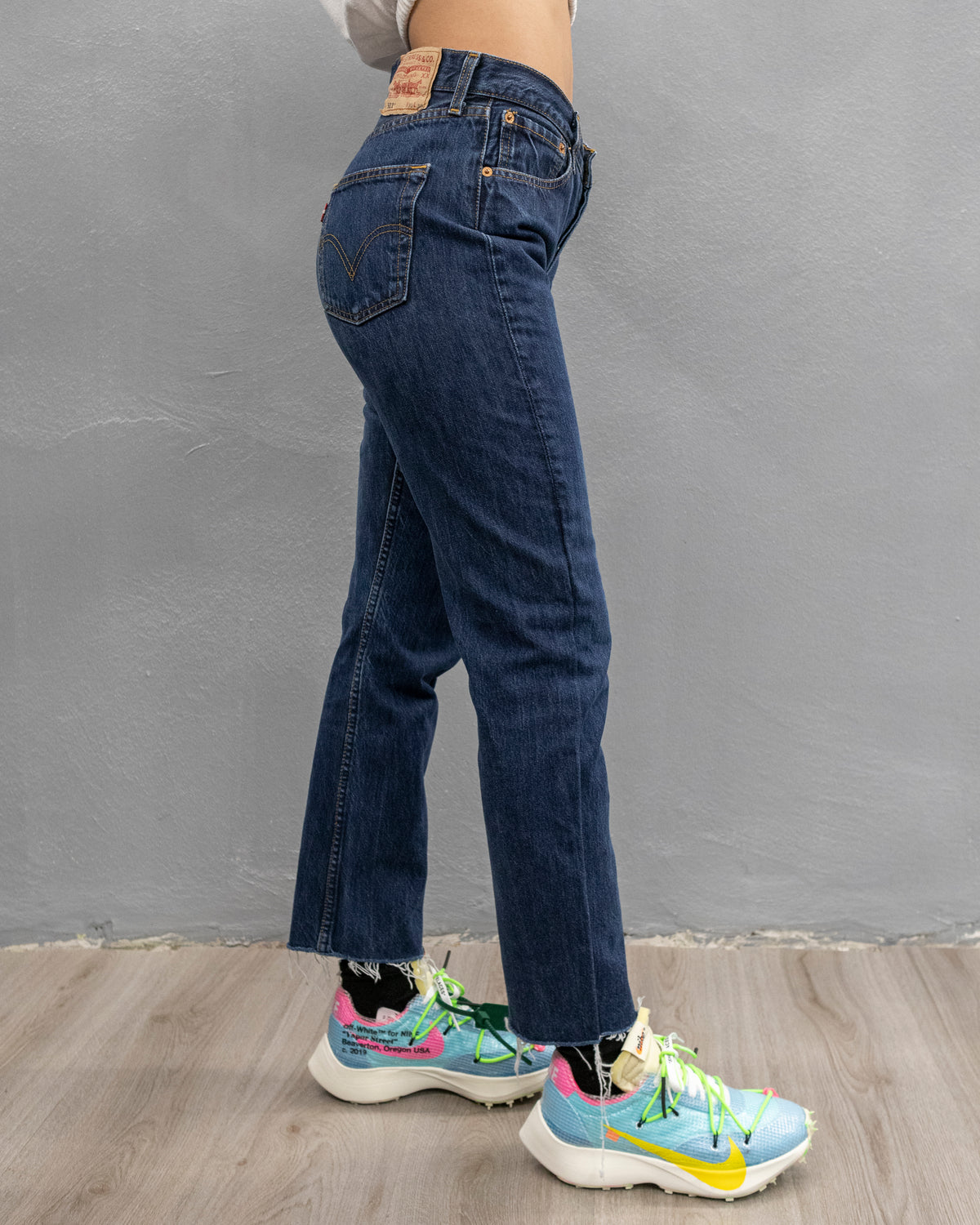 LEVI'S 501 Woman Jeans Revisited Dark Blue Washed