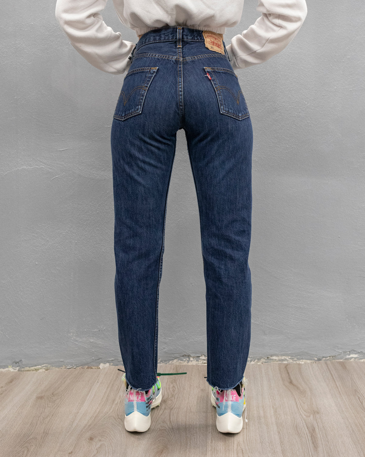 LEVI'S 501 Woman Jeans Revisited Dark Blue Washed
