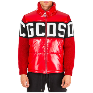 GCDS Wool Sleeves Red Puffer Jacket