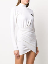 Load image into Gallery viewer, GCDS Woman Wrapped Knitted Dress White